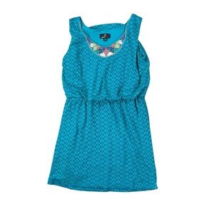 Ronni Nicole teal crochet sleeveless dress size 16